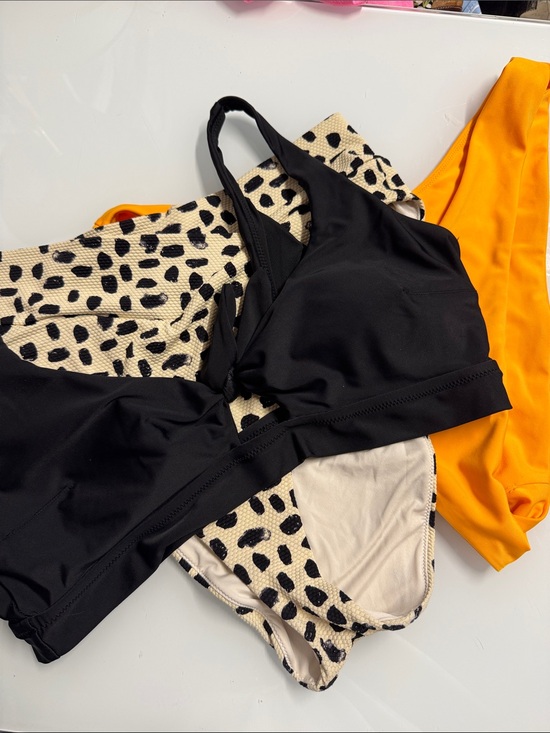 aerie Other - aerie Cream and Black Animal-Print Bikini Set